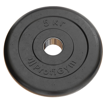 Тренировочный диск Profigym 5 кг - 31 мм черный