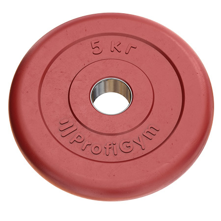 Тренировочный диск Profigym 5 кг красный