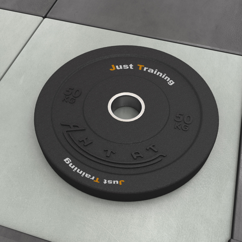 Бамперный диск для кроссфита 50 кг черный